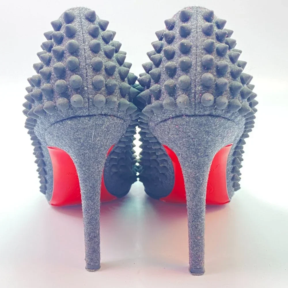 🌷❤️🔥SPRING SALE 🔥 FINAL PRICE🌷💥Christian Louboutin Pigalle Spikes 100 36 - Picture 5 of 7